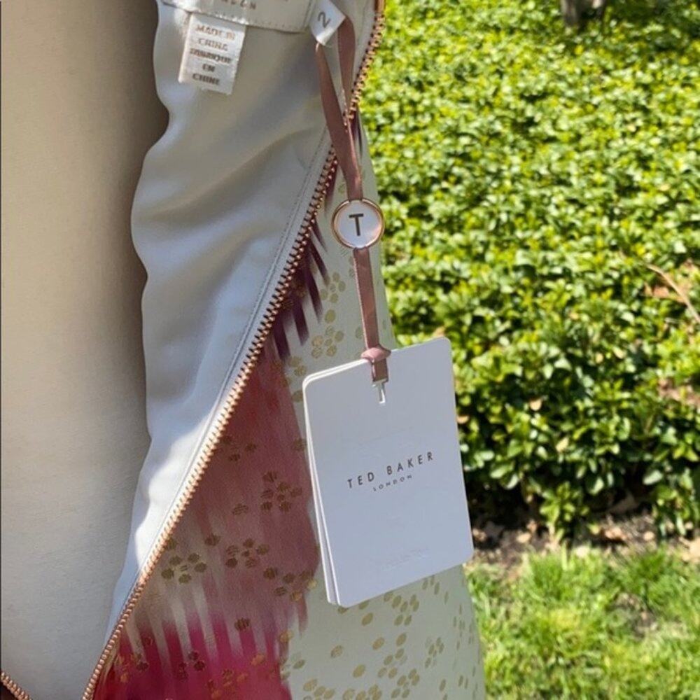 Ted Baker Expressive Pansy Diliani Sleeveless Midi Shift Dress - Picture 5 of 9